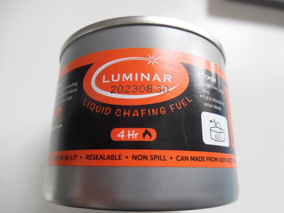 1 Pack Liquid Chafing Fuel Cans Luminar 4 Hour Cooking Tray Heating Gel 5.11 oz