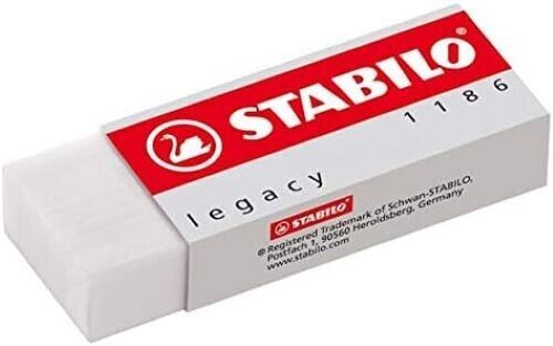 3 x Legacy Rubber - 18x11x35mm - White - Stabilo