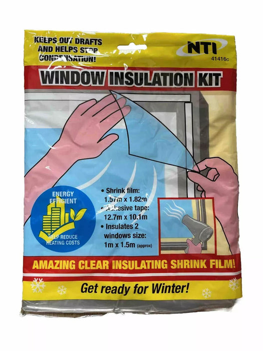 (H3) WINDOW INSULATION KIT SHRINK FIT DOUBLE GLAZING FILM DRAUGHT EXCLUDER