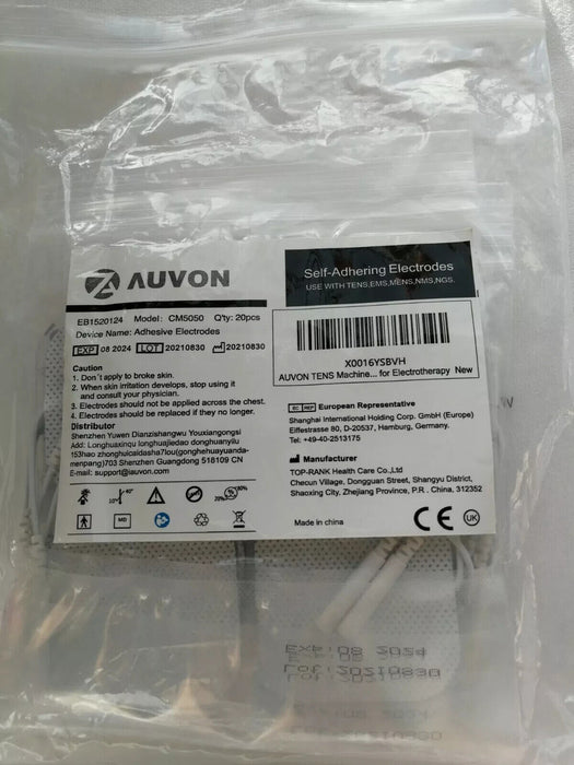 Auvon Self-Adhering Electrodes for Electrotherapy 20pcs