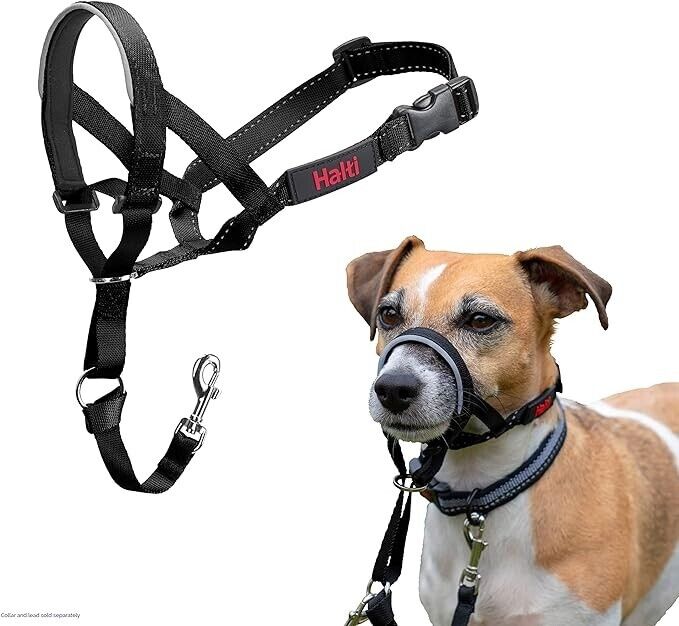 HALTI Headcollar Size 1 Black, UK Bestselling Dog Head Harness to Stop Pulling o