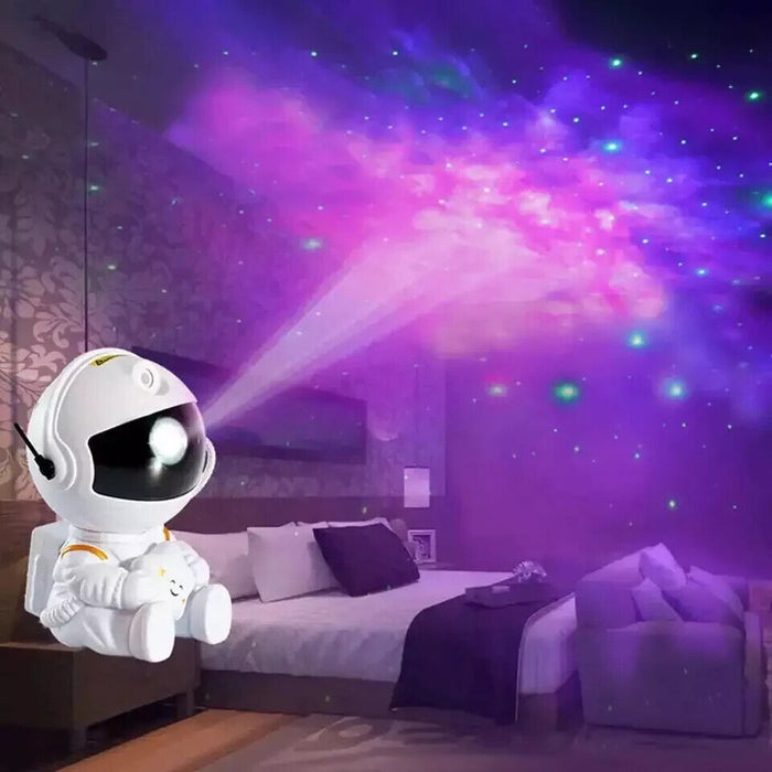 3D Astronaut Character Night Light, Novelty Nebula Projector White Astronaut