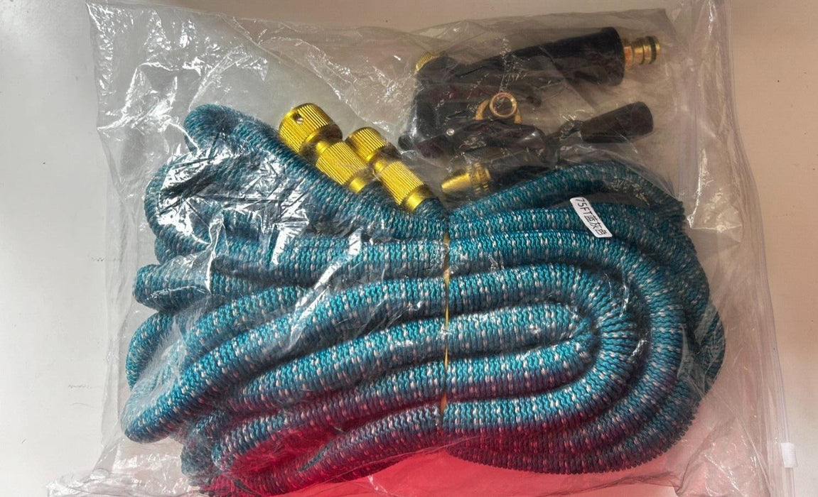 75FT 3 Times Expanding Hosepipes for Garden Flexible Water Hose With Spray Gun