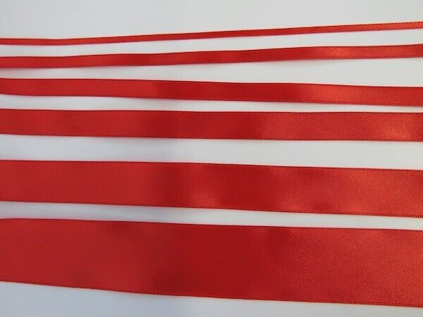 BlumenBorse Double satin face Red Ribbon 25m x 25mm