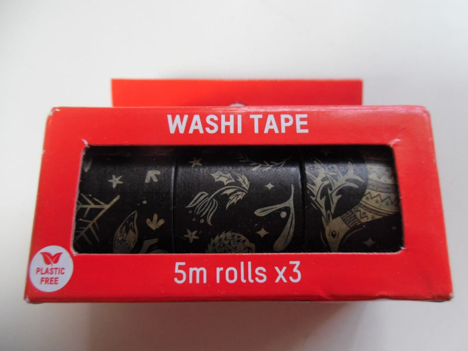 washi tape 5m x 25mm Pack of 3