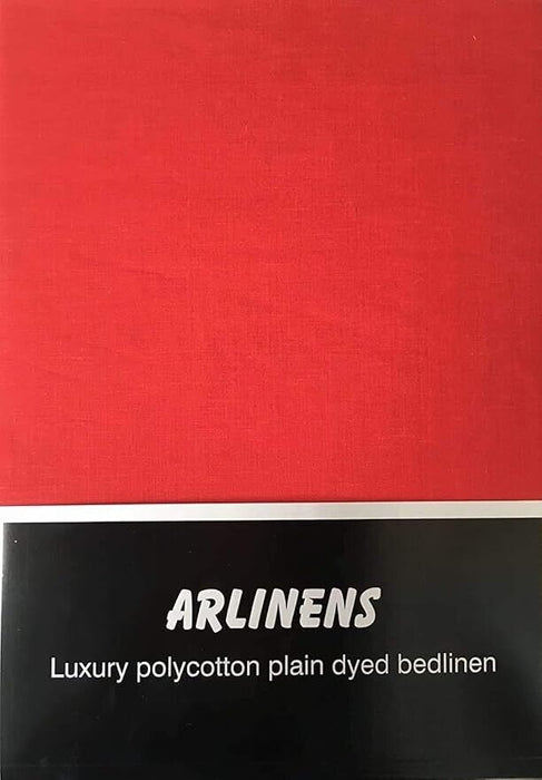 ARLINENS Polycotton Flat Sheet Red Super King NEW