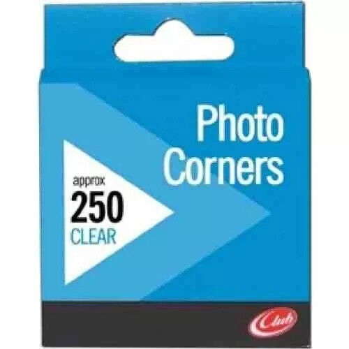 Pack of 1 Clear Self Adhesive Photo Corners (250 Per Box Approx.)