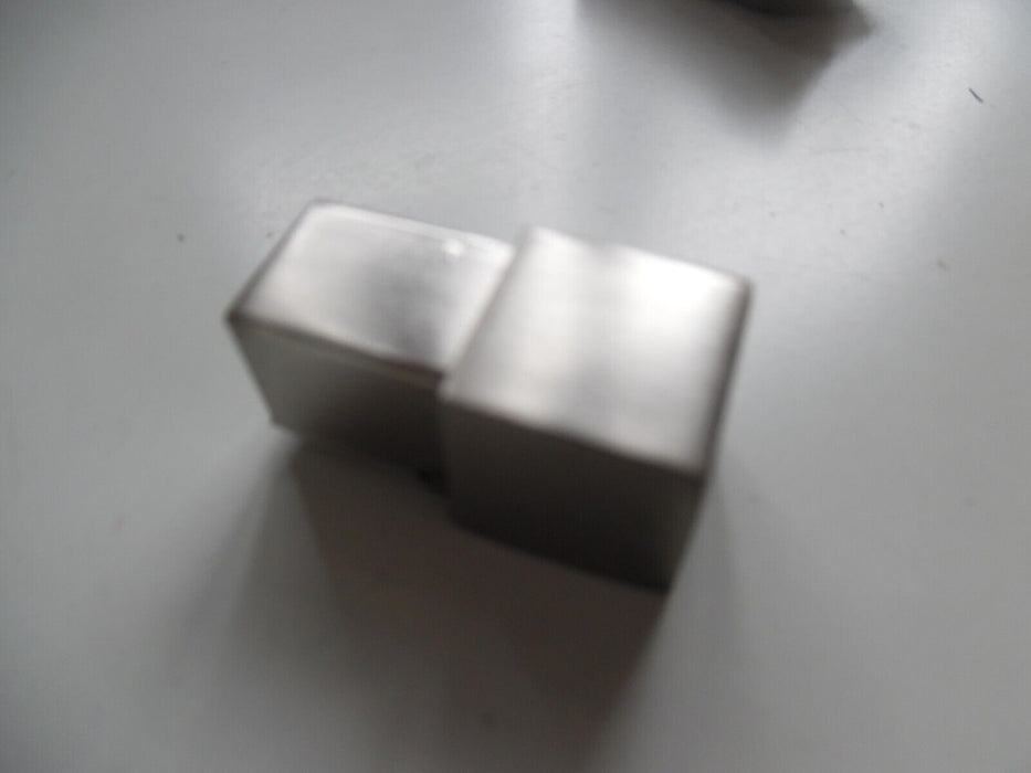 15mm  square corner edging aluminium silver pack of 2