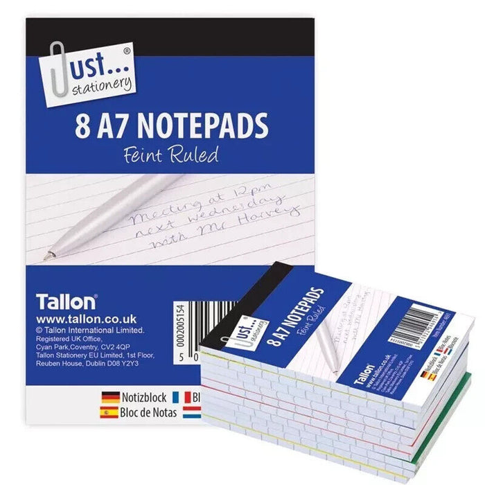 8 A7 NOTEBOOKS LINED PAPER SMALL EASY NOTEPADS LINED PAPER WRITING JOTTER PAD