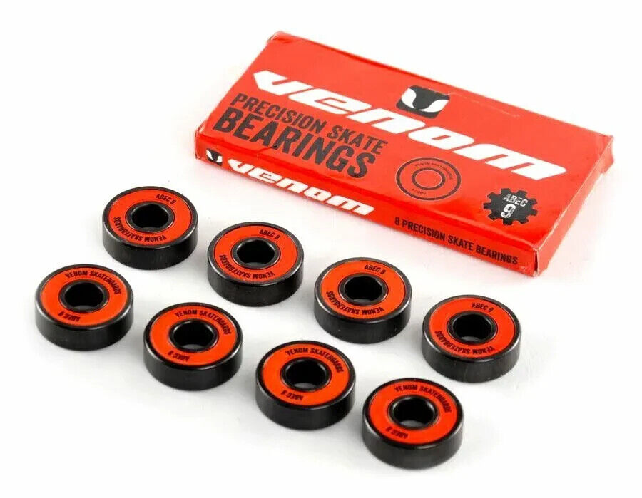 Venom Fast Skateboard Bearings ABEC9 608z Upgrade Skates Scooter Longboard x8