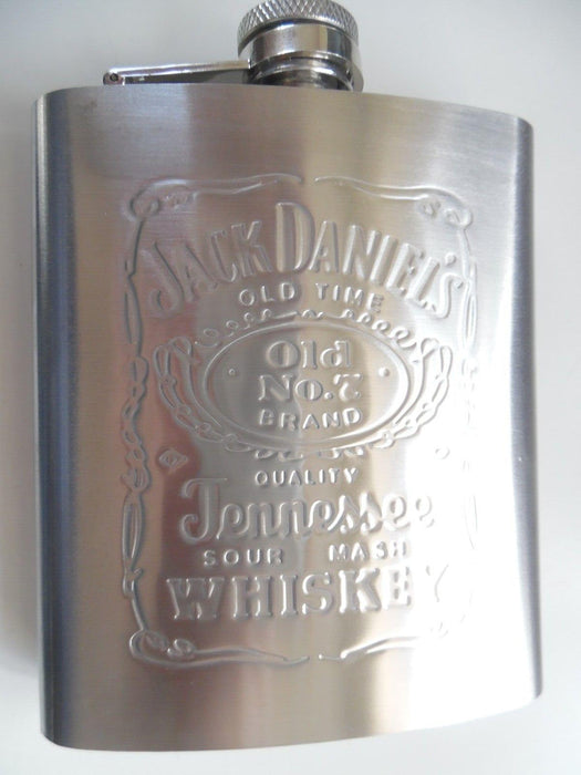 7oz - Jack Daniels - Hip Flask stainless steel - anti loss lid