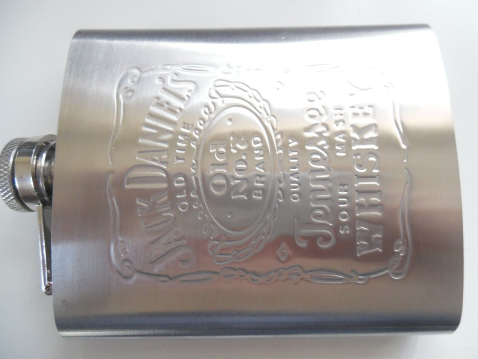 7oz - Jack Daniels - Hip Flask stainless steel - anti loss lid