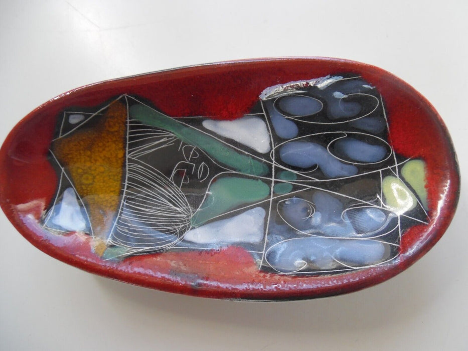 Italian Art Pottery Dish 4" x 2"