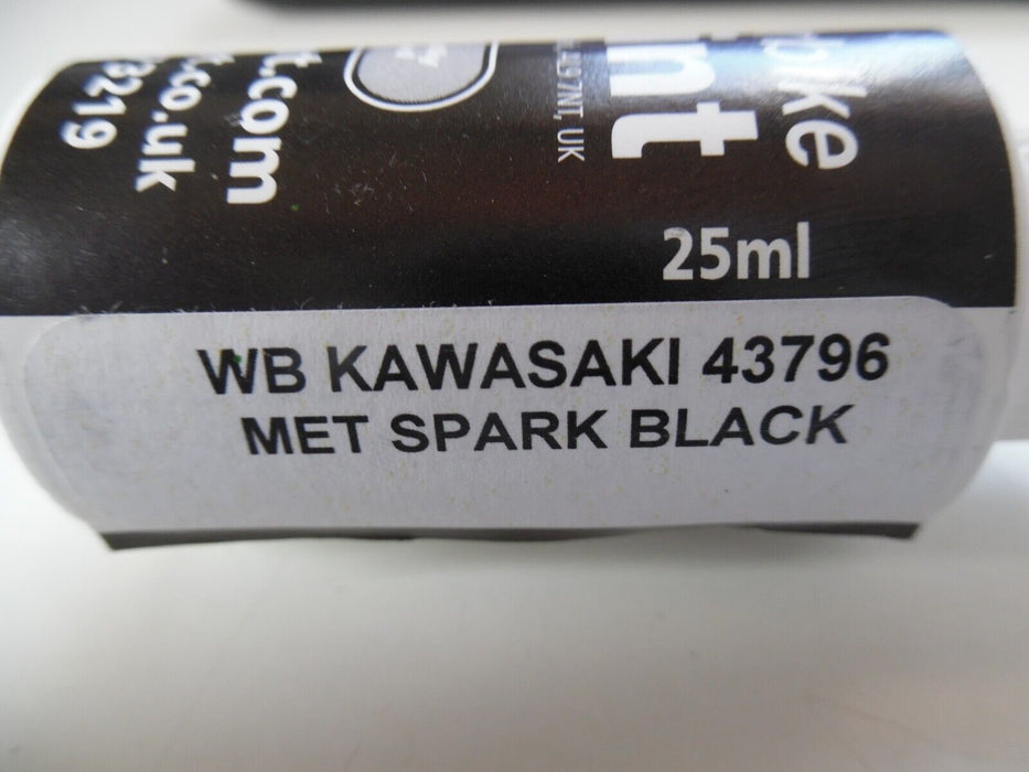 RS Motorbike touch up paint 25ml Kawasaki Met Spark Black 43796