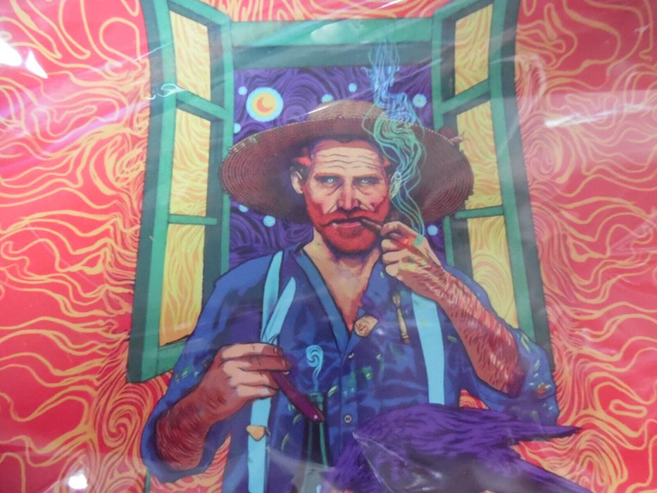 Van Gogh Metal Smokers Rolling Tray: Papers & Smoking Accessory Items Holder