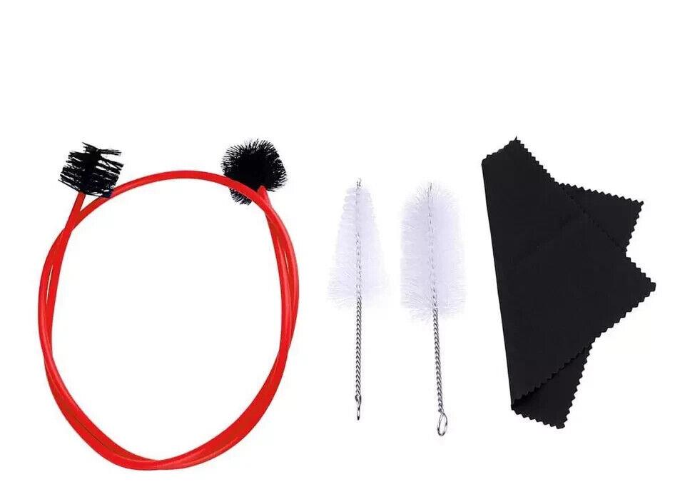 3-piece Set For Trumpet Trombone Brass Cleaner Valve Brush Rod Cleaning Kit