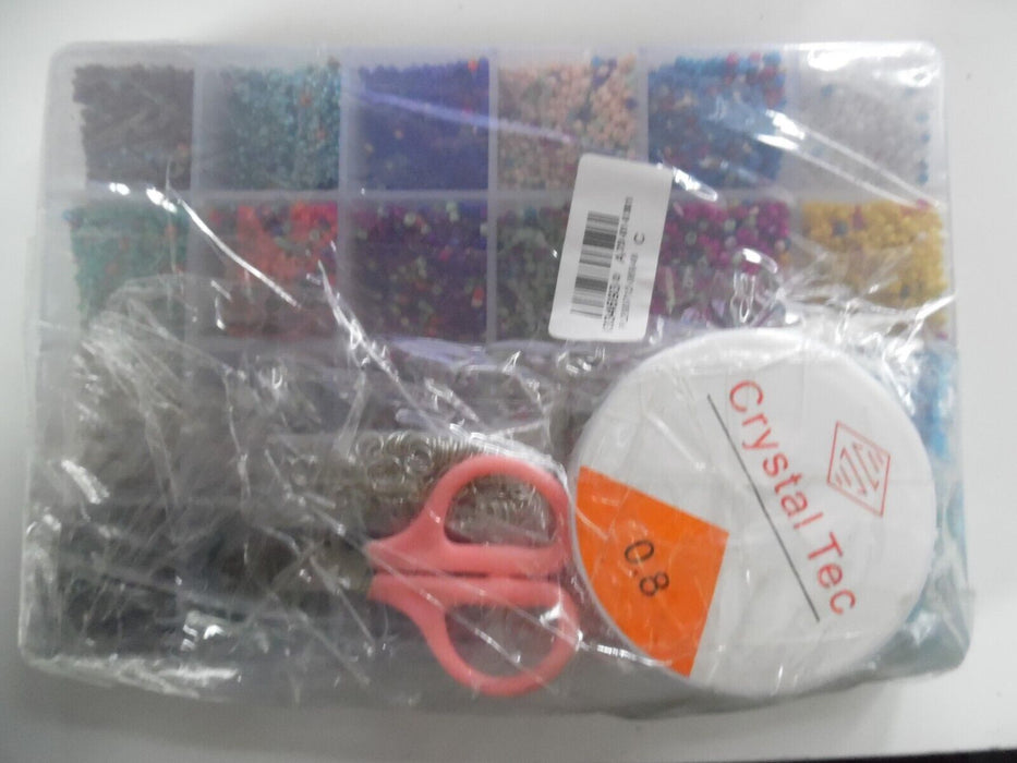 BNWT CRYSTAL TEC Multicoloured Seed Jewellery Making Kit