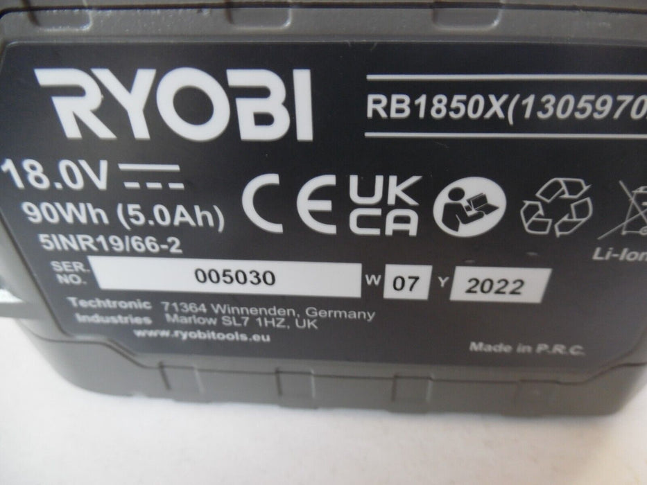 ryobi rb1850x one lithium 5.0ah battery 18 v