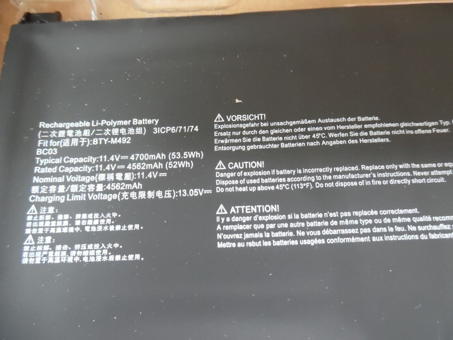 BTY-M492 Battery For Msi Pulse GL66 11UEK-007FR 11UDK-076 11UEK-008FR