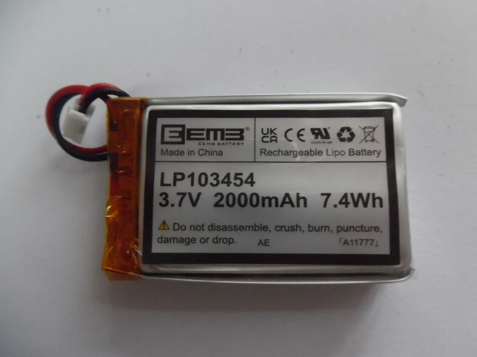 EEMB Lithium battery 3.7V 2000mAh 103454 Lipo Rechargeable Battery Pack