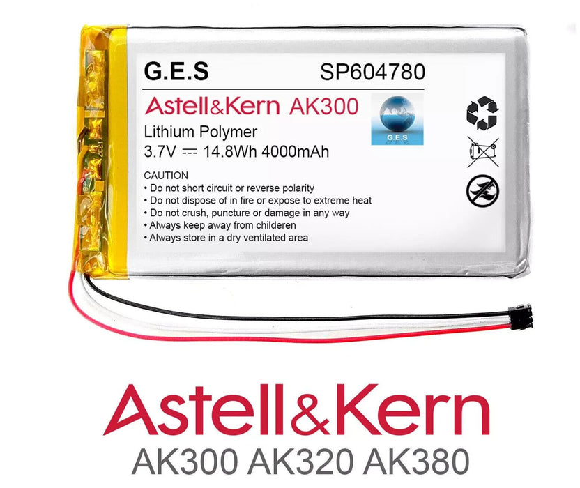 Astell & Kern AK300 AK320 AK380 Portable Audio Player Battery - 3.7V 4000mAh