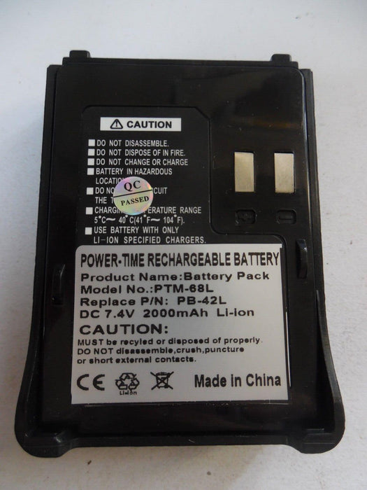 PB-42L Two Way Radio 7.4V Li-ion Replacement Battery for Kenwood TH-F6A TH-F7E