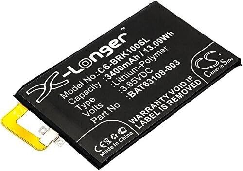CS-BRK100SL Battery 3400mAh compatible with [BlackBerry] BBB100-1, BBB100-1 TD-L
