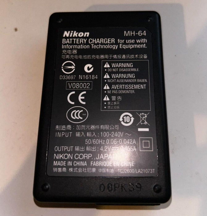 Genuine Original Nikon MH 64 Charger For Nikon EN EL11 Battery COOLPIX S550 S560