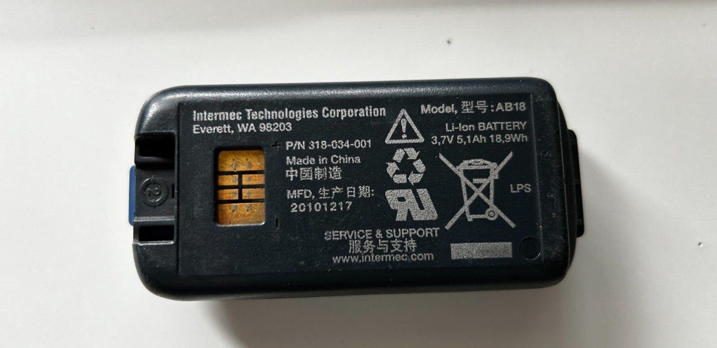 Genuine Intermec Li-Ion AB18 CK3A 318-034-001 CK3 Battery Used