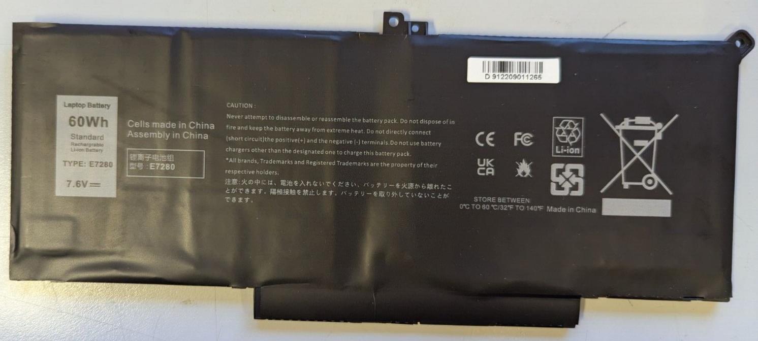 Battery For Dell Latitude 12 13 14 E7280 E7480 7480 7490 7380 DM3WC  MISSING Lug