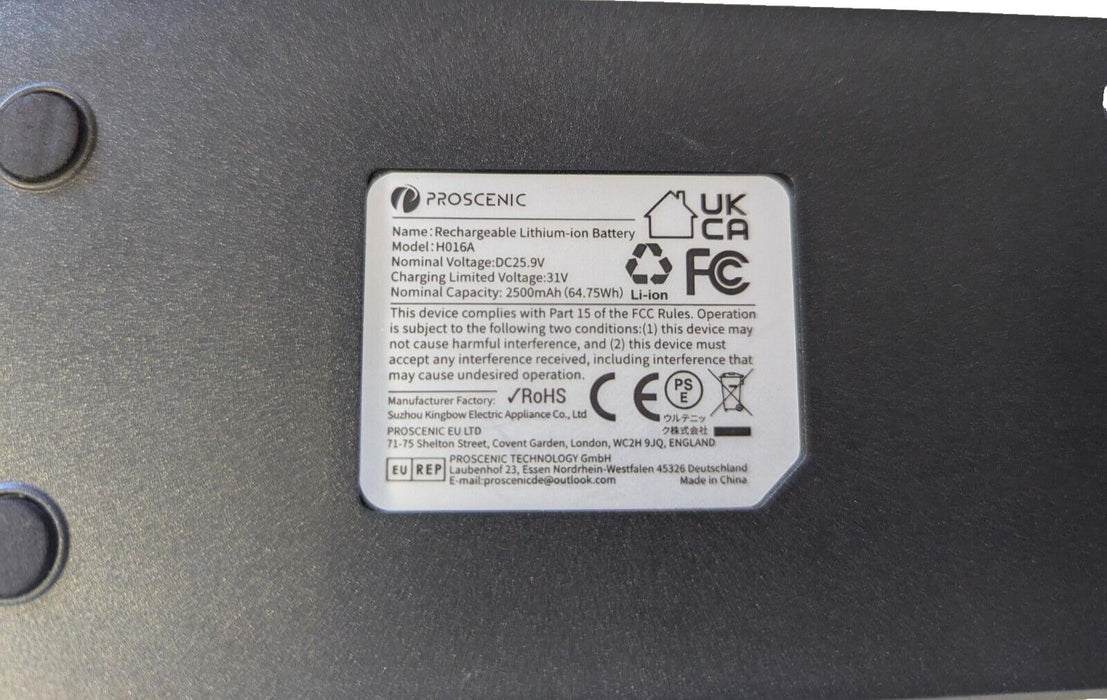 Proscenic Genuine H016A Battery for P12 Cordless Vacuum Cleaner