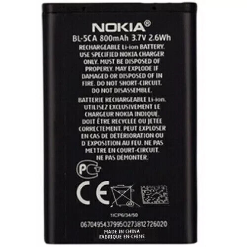 Genuine Nokia Battery BL-5CA / BL5C for 1110 1112 1200 1208 1209 1650 1680