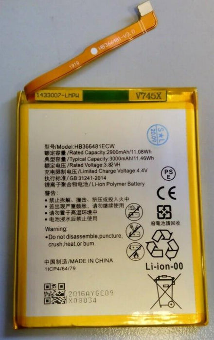 Replacement Battery For Huawei HB366481ECW 2900mAh Battery for P9, P9 Lite