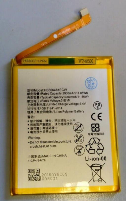 Replacement Battery For Huawei HB366481ECW 2900mAh Battery for P9, P9 Lite