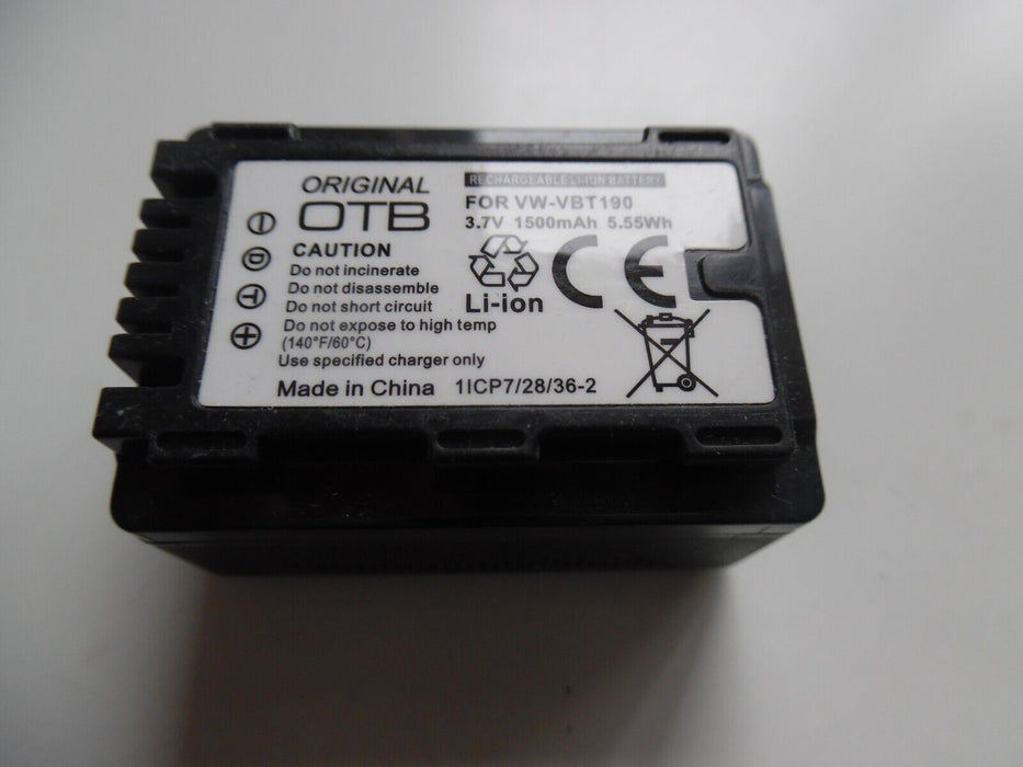 Battery VW VBT190 for VW VBT380 HC-VX870 V160 V380 V770 W580 V180 VX870 V5