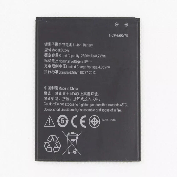 Genuine LENOVO BL242 Battery For Lenovo K3 K30-T K30-W K30E A6000 3.8V 2300mAh