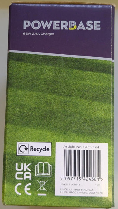 Powerbase 65w 2.4A Battery Charger B0Q-SP06-20ZB 620674 for Compatible Batteries