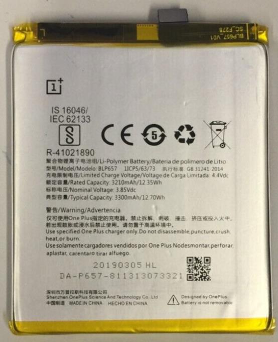 Internal Battery OnePlus 5 & 5T Phone BLP657 3300mAh