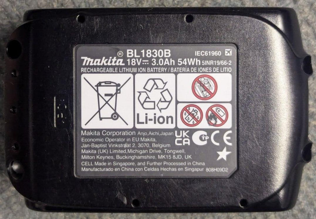 Makita BL1830B 18v 3.0ah Lithium Ion Battery with Indicator BL1830 Genuine UK