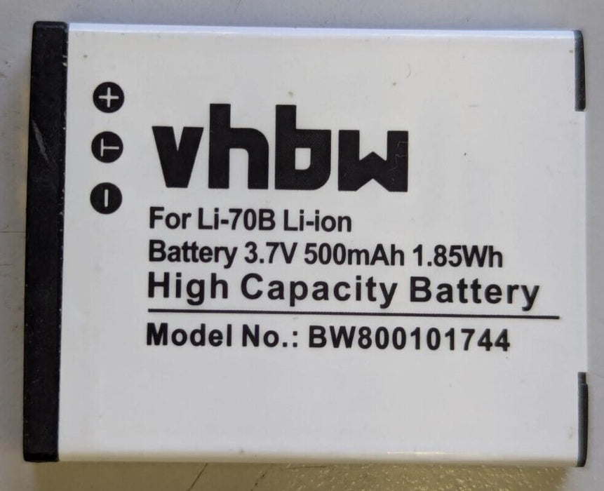 vhbw Li-70B Battery for Olympus 500mAh VG-110 VG-120 VG-130