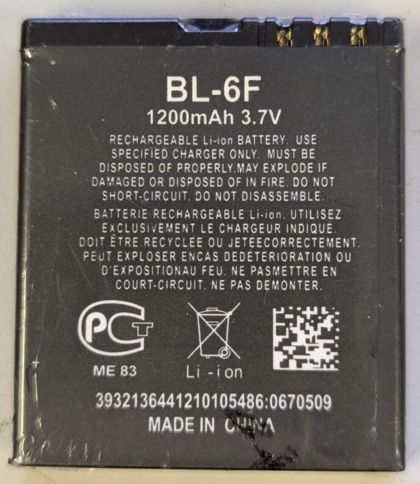 Replacement Li-ion Battery for Nokia N78 N79 N95 6788 6788I BL6F Battery