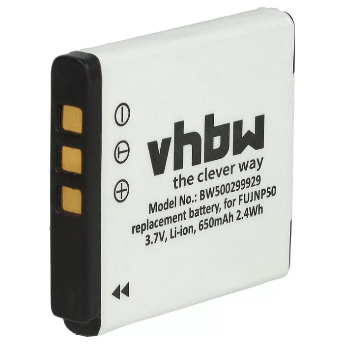 VHBW Replacement Battery for Fuji / Fujifilm NP-50  3.7V 650mAh  2.4Wh