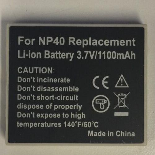 Replacement Battery for Fujifilm NP-40 1100mAh