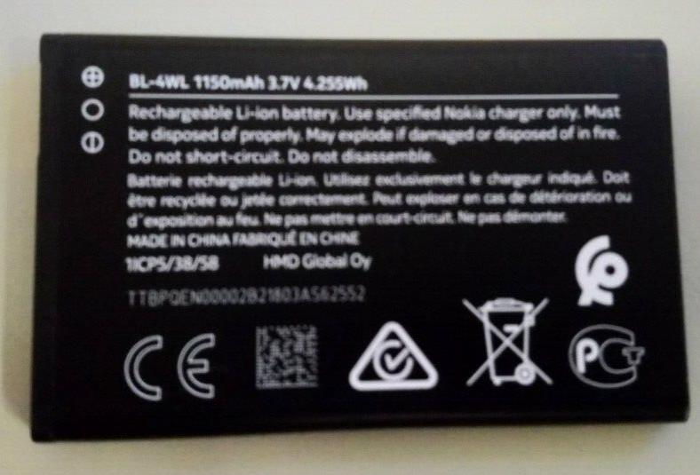 BL-4WL Replacement Battery For Nokia 215 220 225 230 5310 3310
