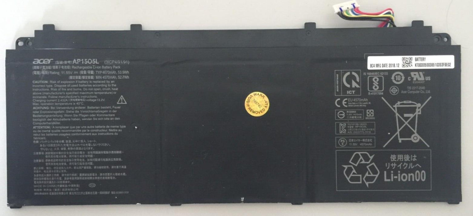 Battery AP1505L ACER Swift 1 SF114-32-N14Q Swift 5 SF514-51 SF515-51T