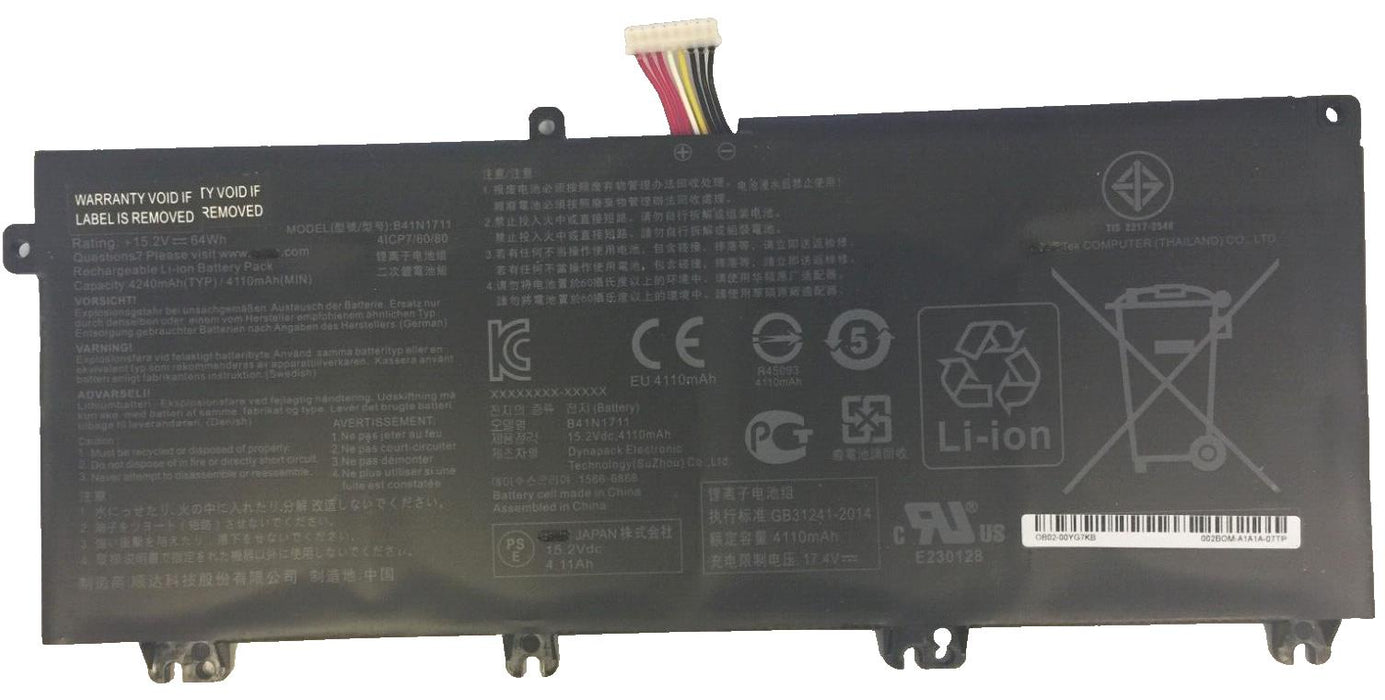 Battery B41N1711 for Asus ROG Strix FX503VM GL703GE FX63VD ZX63V FX63VM laptop