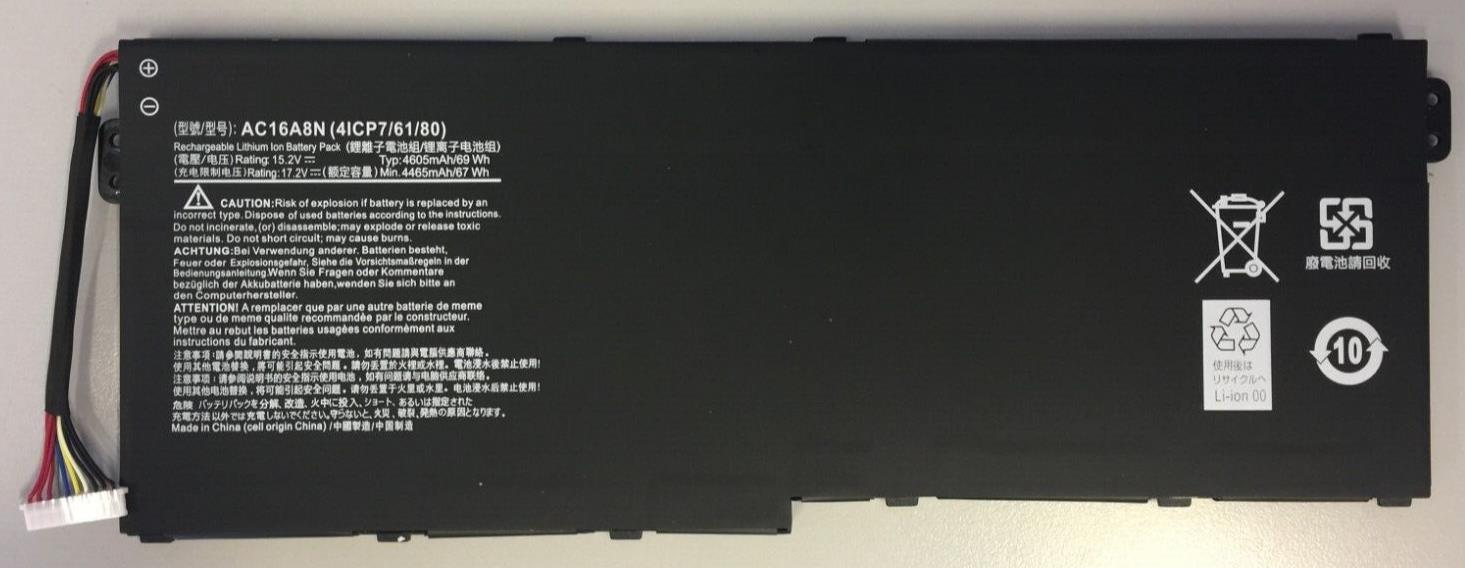 15.2V 68WH AC16A8N Battery For Acer Aspire V17 V15 Nitro BE VN7-793G VN7-593G