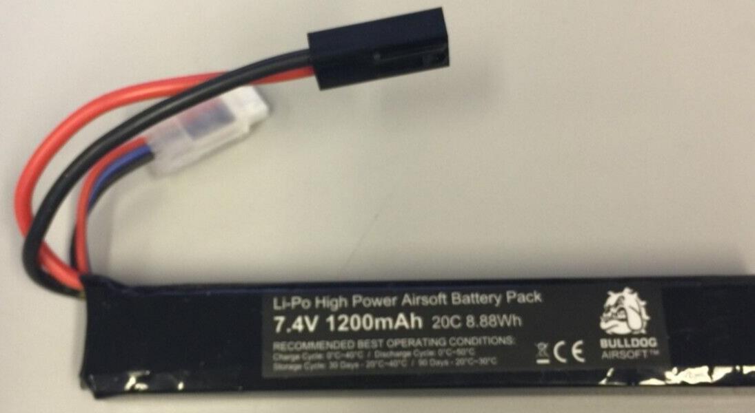 Bulldog Li-Po 1200mAh 11.1V 20C 13.32Wh High Power Airsoft Battery Block