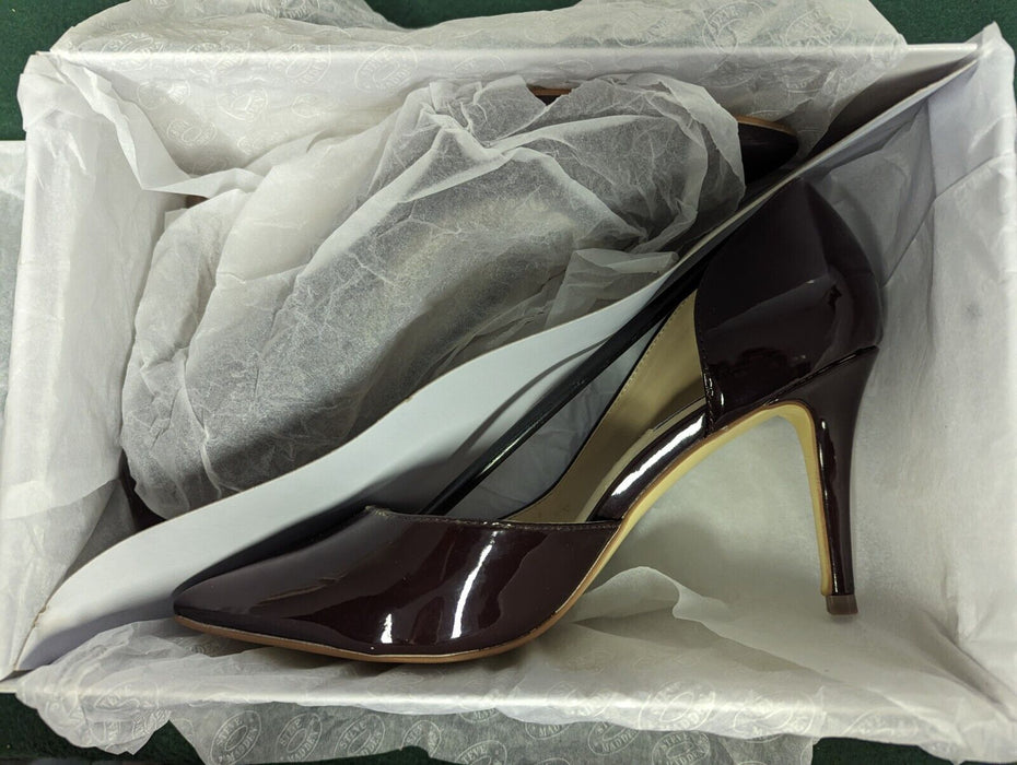 Steve Madden 'Rachhell' Burgundy Patent Heels UK 8.5