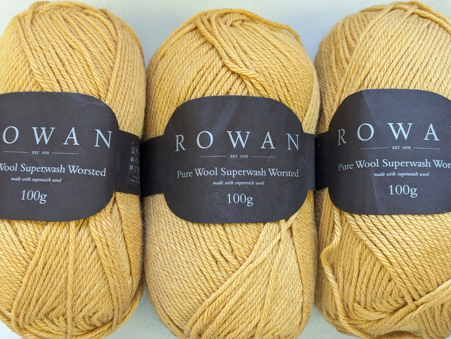 3x Rowan Pure Wool Superwash Worsted - Gold